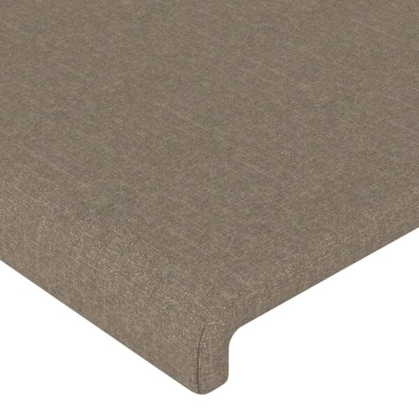 Cabeceira cama 4 pcs tecido 100x5x78/88 cm cinzento-acastanhado - Image 3
