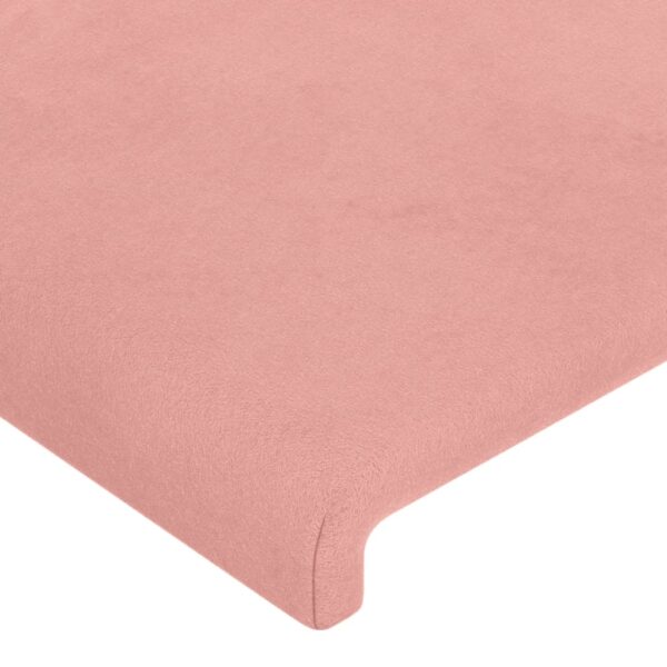 Cabeceira de cama 4 pcs veludo 90x5x78/88 cm rosa - Image 3