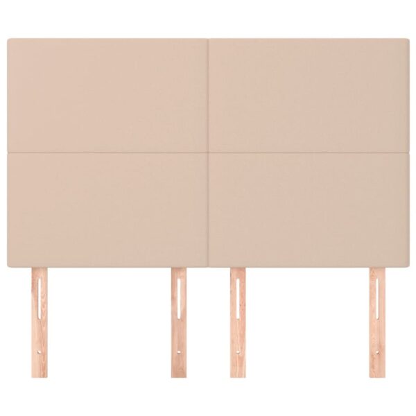 Cabeceira cama 4 pcs couro artificial 72x5x78/88 cm cappuccino - Image 2