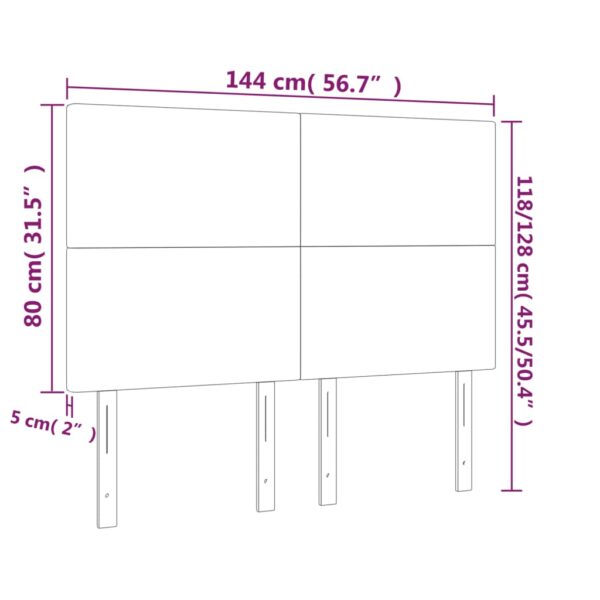 Cabeceira cama 4 pcs couro artificial 72x5x78/88 cm cappuccino - Image 7