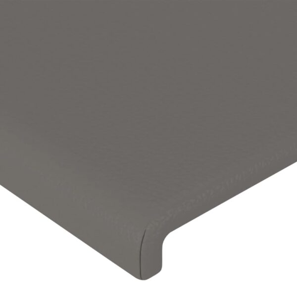 Cabeceira de cama 4 pcs couro artificial 90x5x78/88 cm cinzento - Image 3