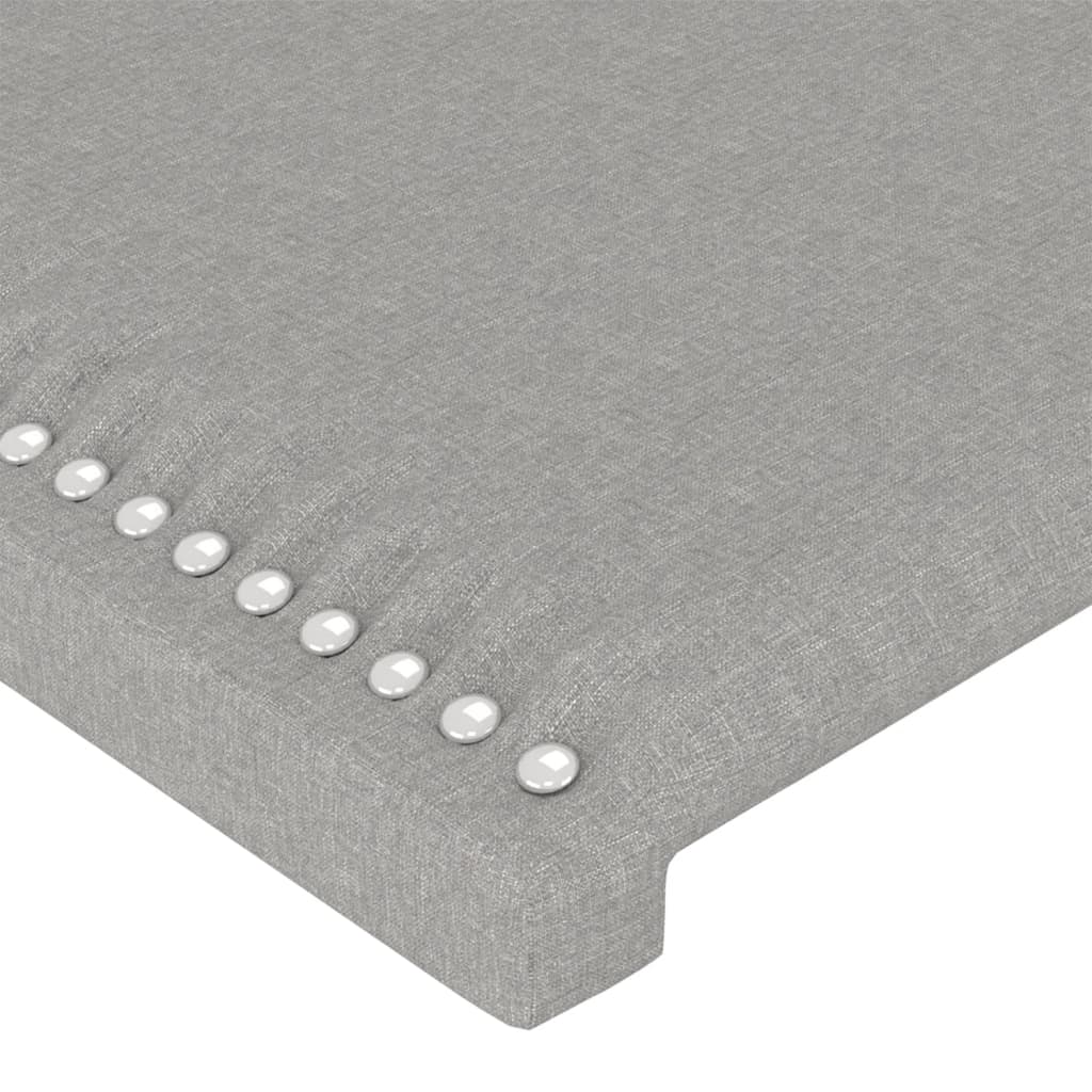 Cabeceira de cama 4 pcs tecido 80x5x78/88 cm cinzento-claro - Image 3