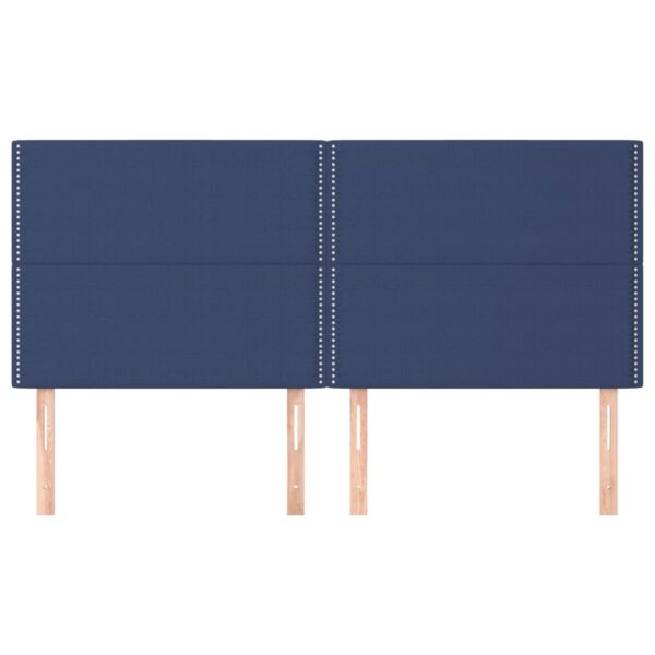 Cabeceira de cama 4 pcs tecido 100x5x78/88 cm azul - Image 2