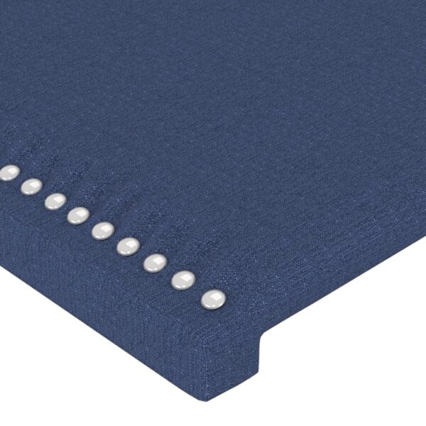 Cabeceira de cama 4 pcs tecido 100x5x78/88 cm azul - Image 3