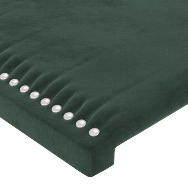 Cabeceira de cama 4 pcs veludo 100x5x78/88 cm verde-escuro - Image 3
