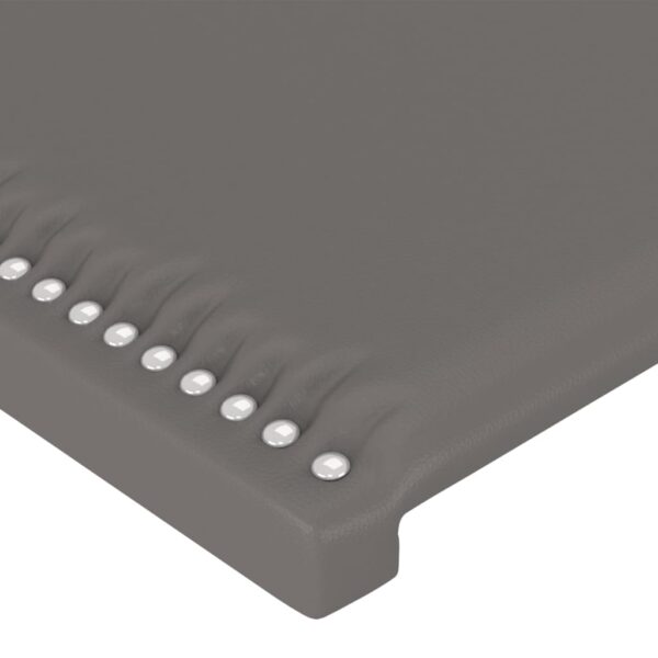 Cabeceira de cama 4 pcs couro artificial 90x5x78/88 cm cinzento - Image 3