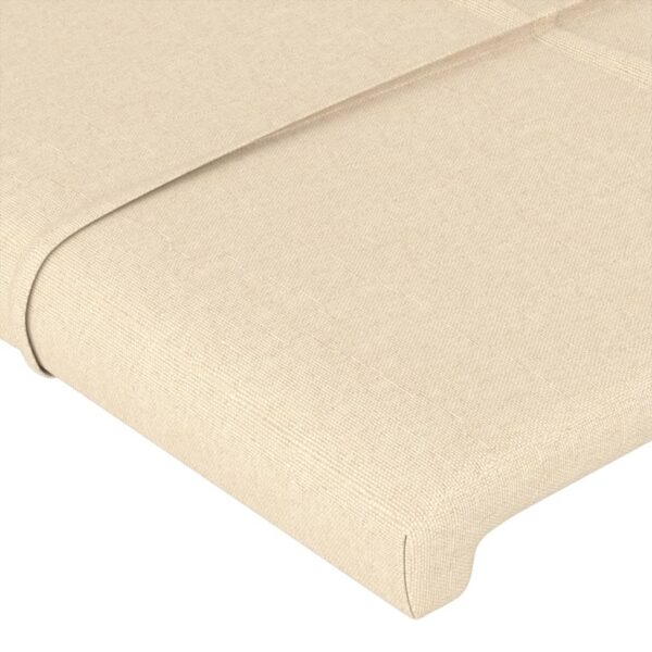 Cabeceira de cama 4 pcs tecido 72x5x78/88 cm creme - Image 3