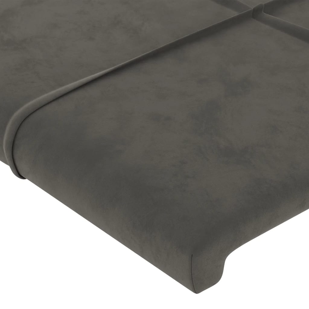 Cabeceira de cama 4 pcs veludo 90x5x78/88 cm cinzento-escuro - Image 3
