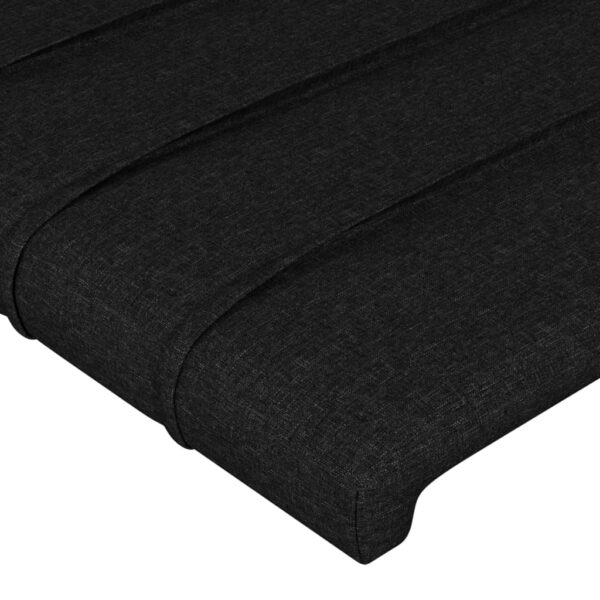 Cabeceira de cama 4 pcs tecido 100x5x78/88 cm preto - Image 3