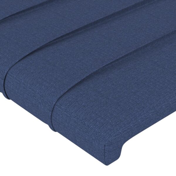 Cabeceira de cama 4 pcs tecido 100x5x78/88 cm azul - Image 3