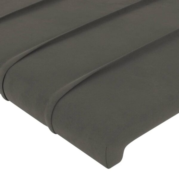 Cabeceira de cama 4 pcs veludo 80x5x78/88 cm cinzento-escuro - Image 3