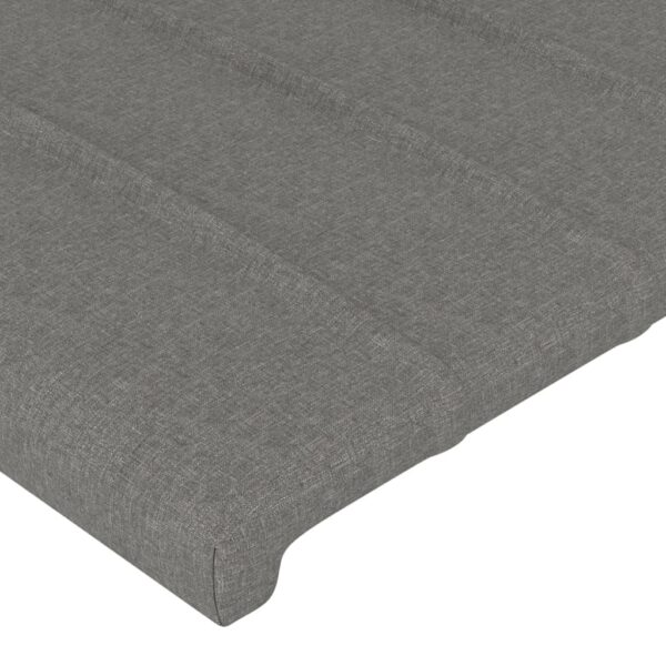 Cabeceira de cama 4 pcs tecido 90x5x78/88 cm cinzento-escuro - Image 3