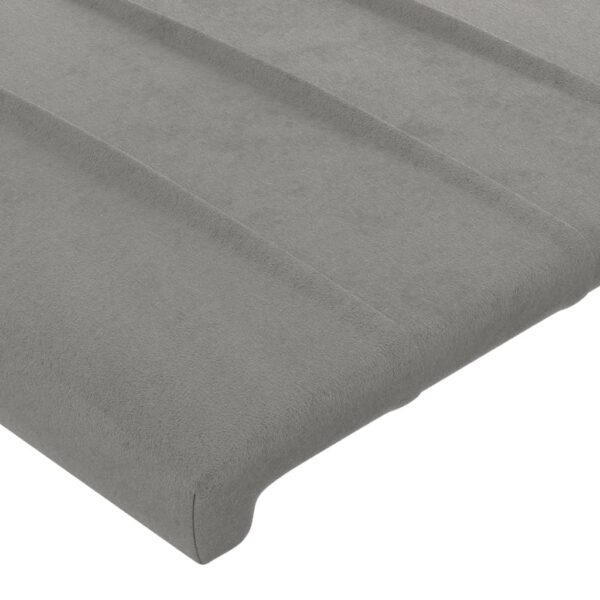 Cabeceira de cama 4 pcs veludo 90x5x78/88 cm cinzento-claro - Image 3