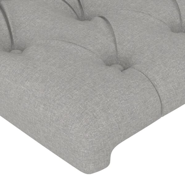 Cabeceira de cama 4 pcs tecido 72x7x78/88 cm cinzento-claro - Image 3