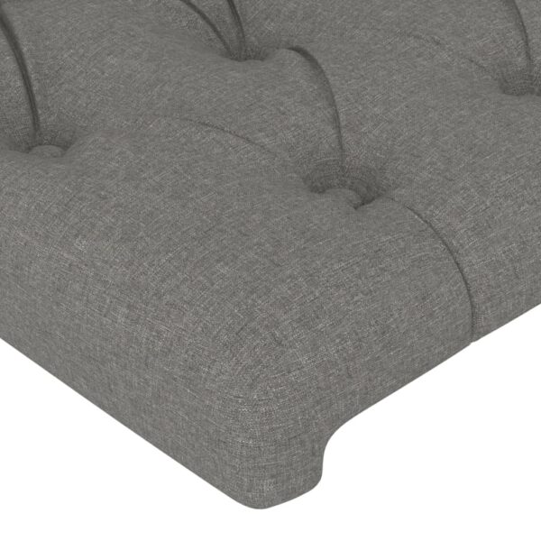 Cabeceira de cama 4 pcs tecido 72x7x78/88 cm cinzento-escuro - Image 3