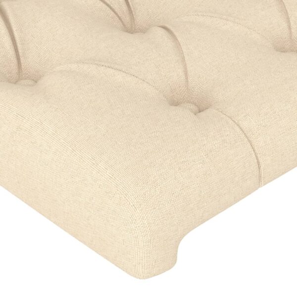 Cabeceira de cama 4 pcs tecido 80x7x78/88 cm creme - Image 3