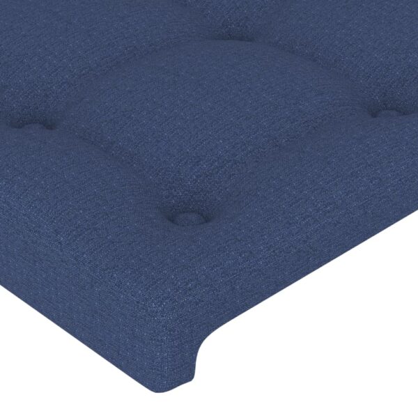Cabeceira de cama 4 pcs tecido 100x5x78/88 cm azul - Image 3