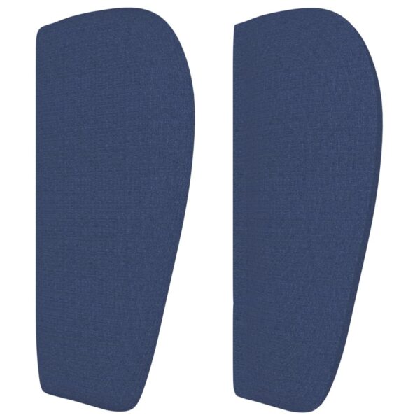 Cabeceira de cama c/ abas tecido 203x23x78/88 cm azul - Image 3