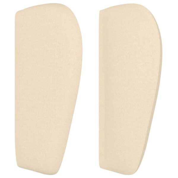 Cabeceira de cama c/ abas tecido 183x23x78/88 cm creme - Image 3
