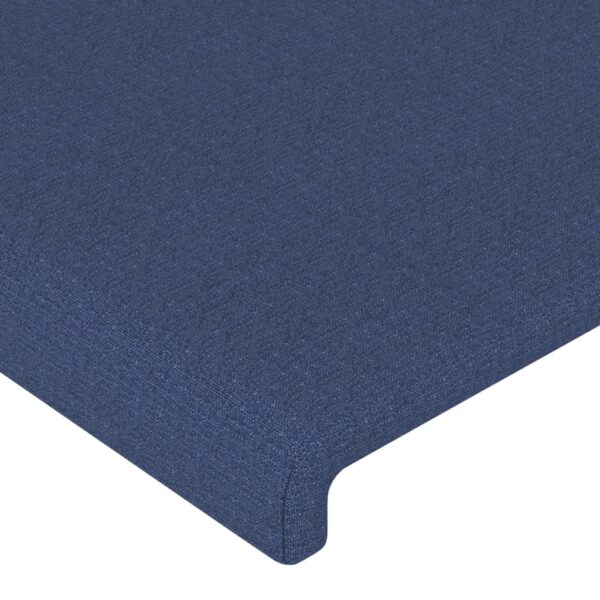 Cabeceira de cama c/ abas tecido 183x23x118/128 cm azul - Image 4