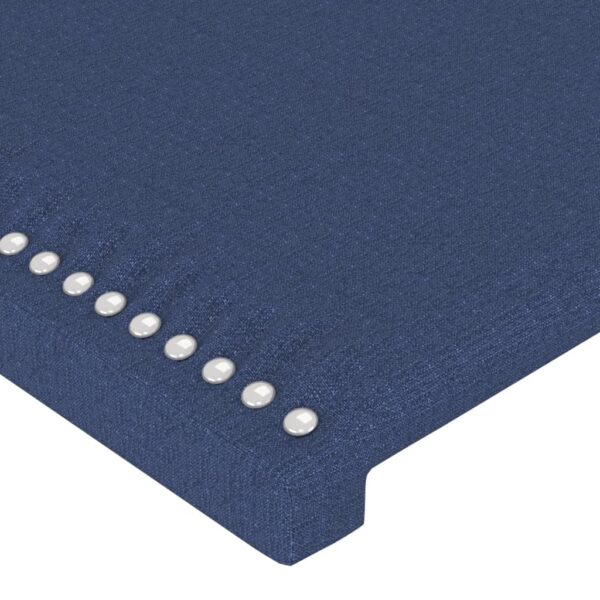 Cabeceira de cama c/ abas tecido 163x23x118/128 cm azul - Image 4