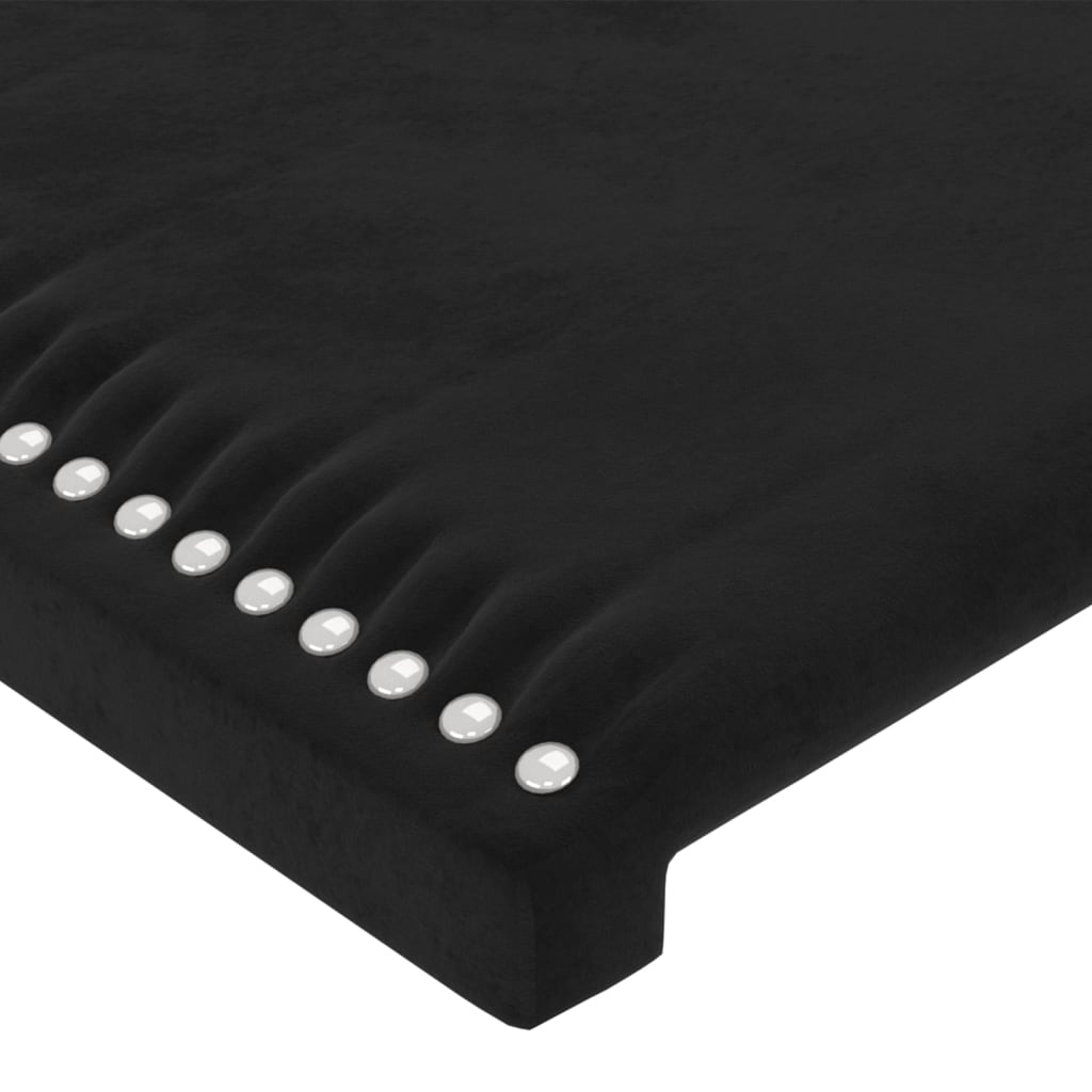 Cabeceira de cama c/ abas veludo 183x23x118/128 cm preto - Image 4
