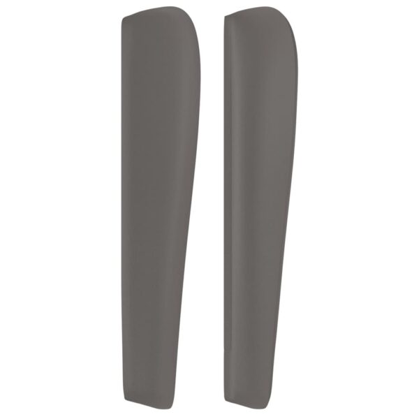Cabeceira cama c/ abas couro artif. 183x23x118/128 cm cinzento - Image 3