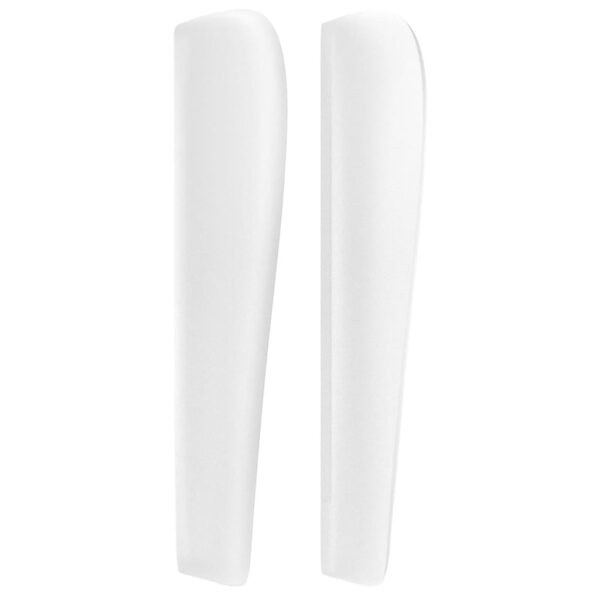 Cabeceira cama c/ abas couro artificial 203x23x118/128cm branco - Image 3