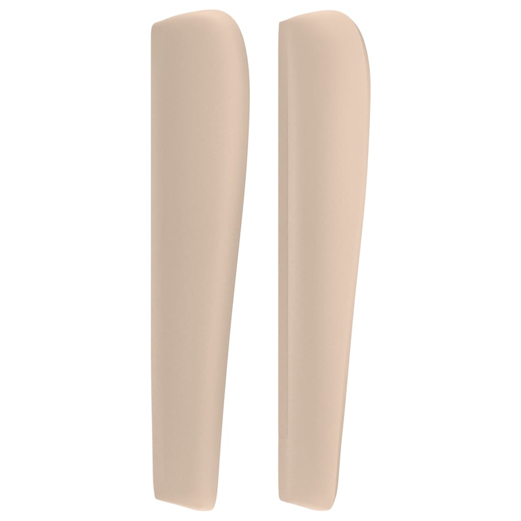 Cabeceira cama c/ abas couro artif. 93x23x118/128 cm cappuccino - Image 3