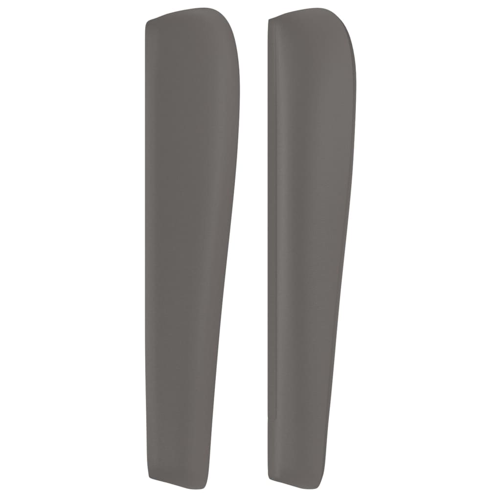 Cabeceira cama c/ abas couro artif. 203x23x118/128 cm cinzento - Image 3