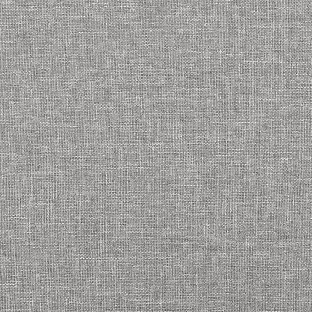 Cabeceira de cama c/ abas tecido 147x23x118/128cm cinza-claro - Image 7