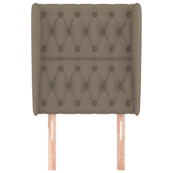 Cabeceira cama c/ abas tecido 83x23x118/128cm cinza-acastanhado - Image 2
