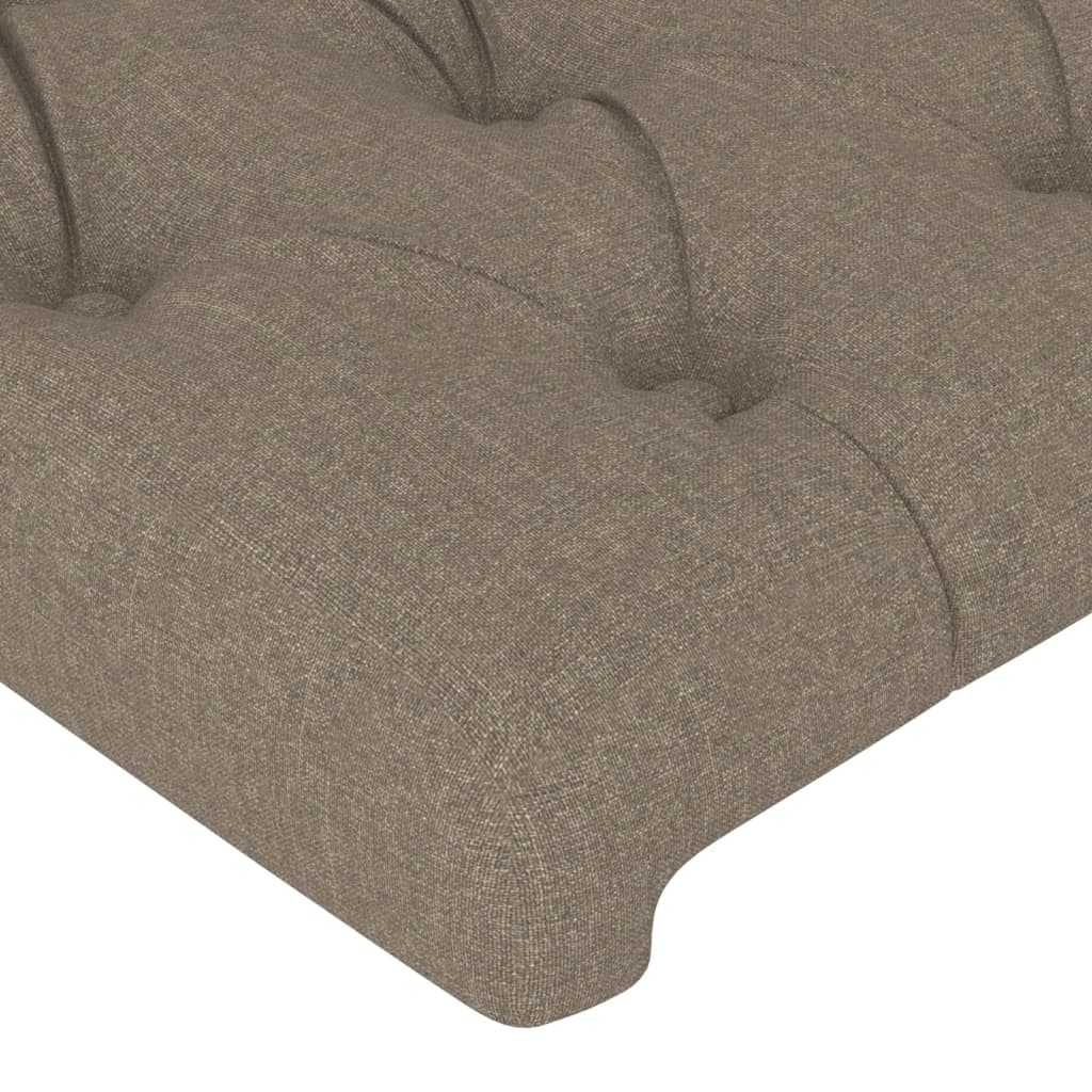 Cabeceira cama abas tecido 147x23x118/128 cm cinza-acastanhado - Image 4