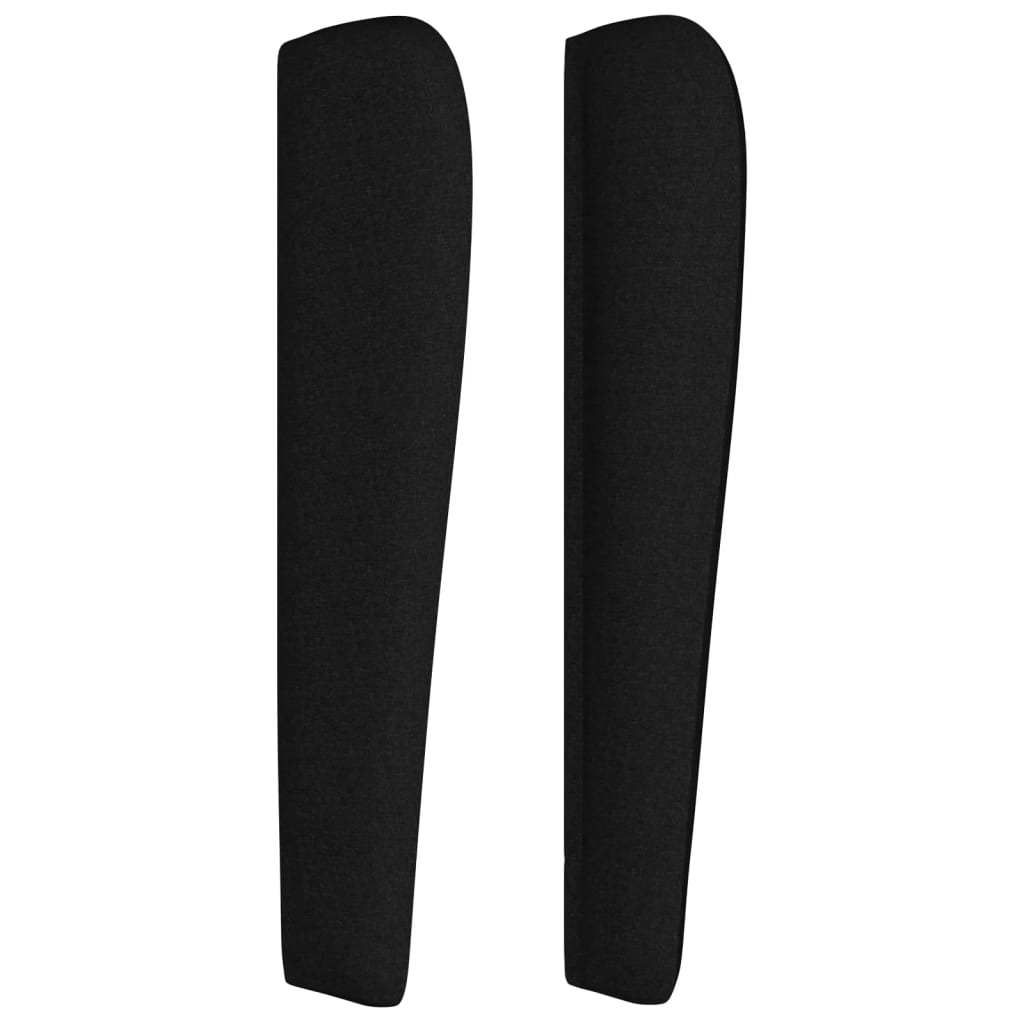 Cabeceira de cama c/ abas tecido 203x23x118/128 cm preto - Image 3