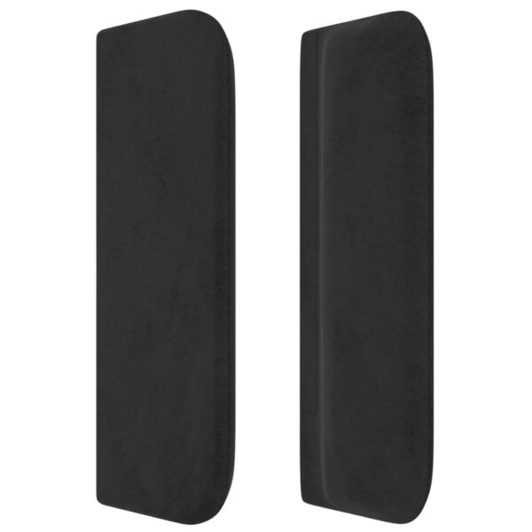 Cabeceira de cama c/ abas veludo 203x16x78/88 cm preto - Image 3