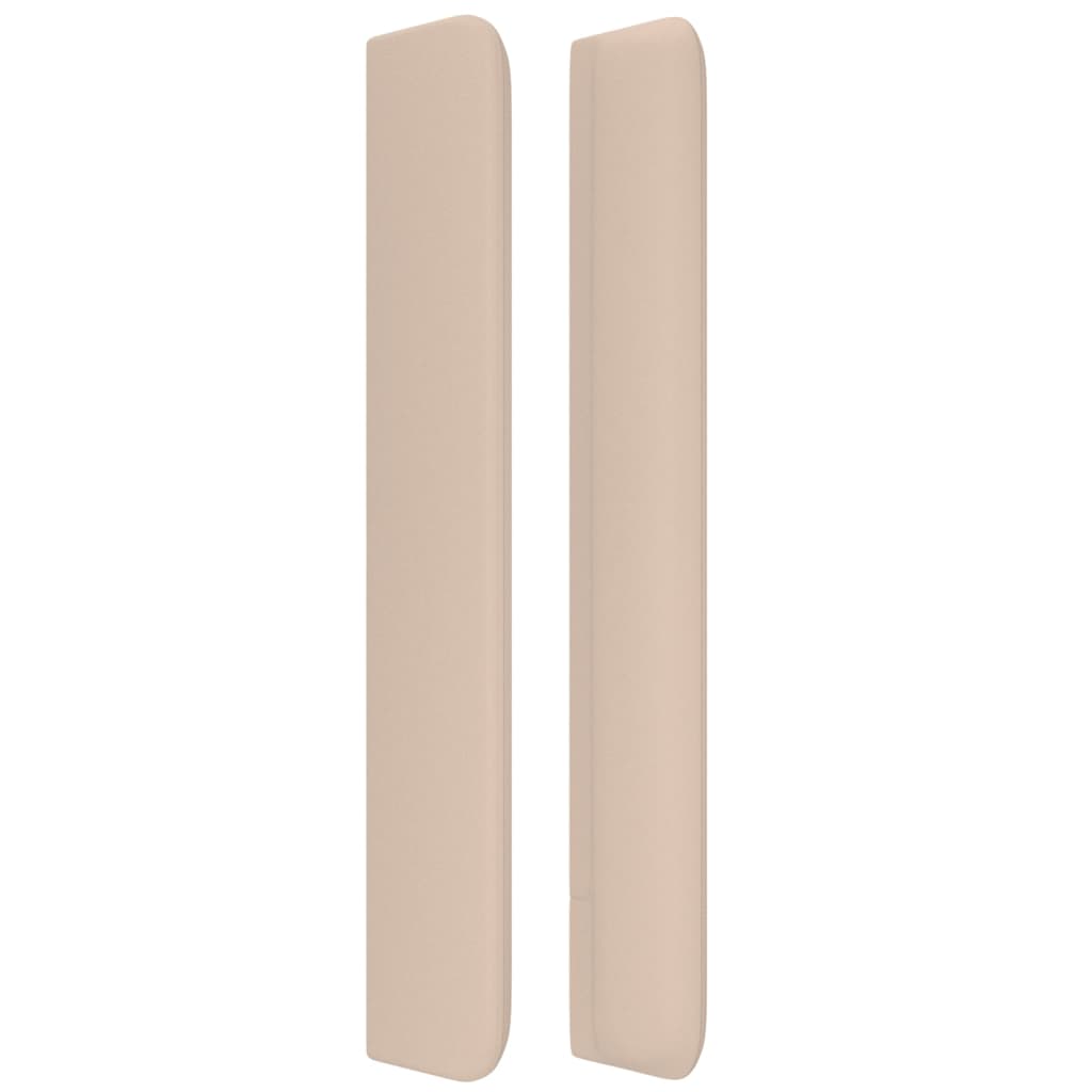 Cabeceira cama c/ abas couro artif. 183x16x118/128cm cappuccino - Image 3