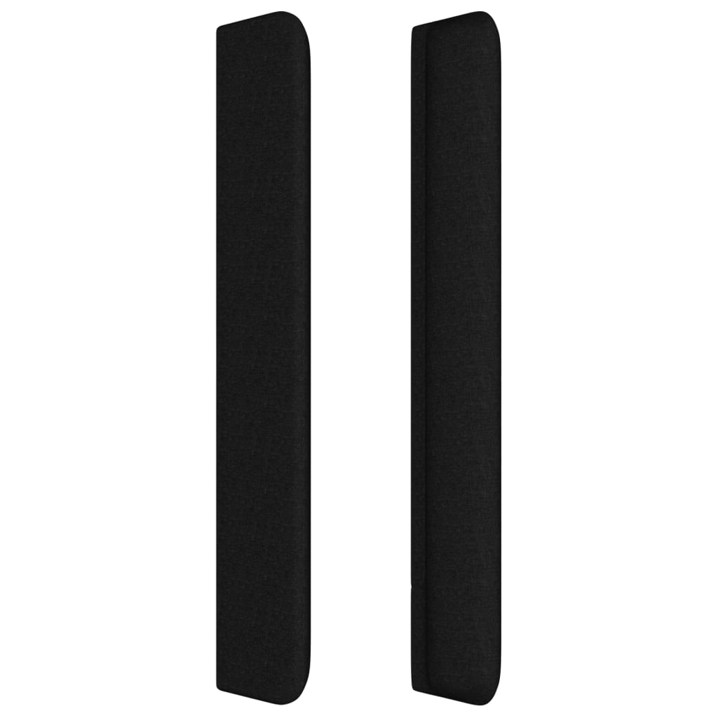 Cabeceira de cama c/ abas tecido 163x16x118/128 cm preto - Image 3