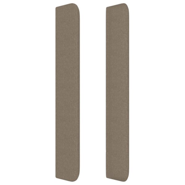 Cabeceira cama abas tecido 183x16x118/128 cm cinza-acastanhado - Image 3
