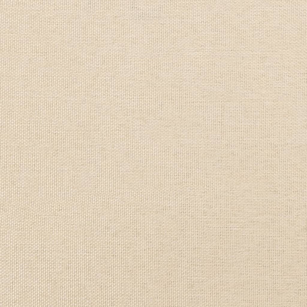 Cabeceira de cama c/ abas tecido 203x16x118/128 cm creme - Image 5