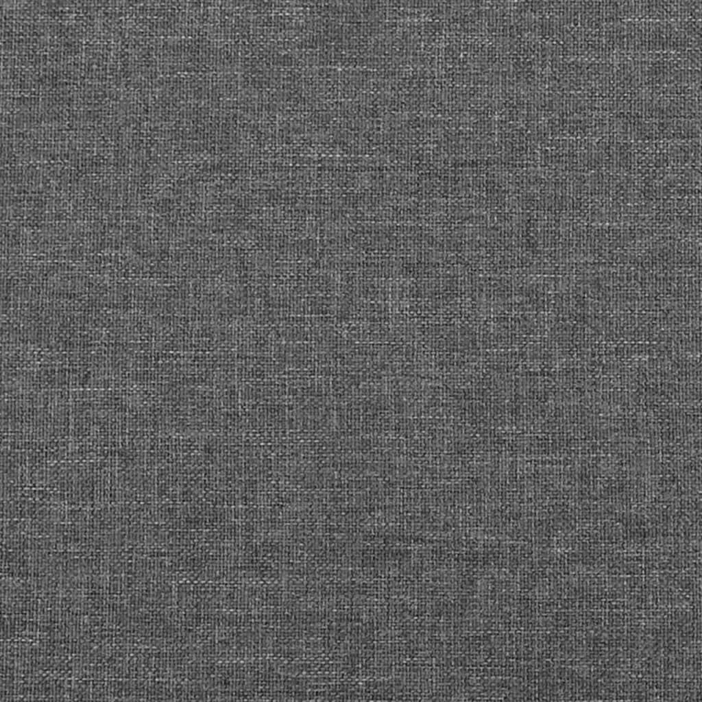 Cabeceira cama c/ abas tecido 203x16x118/128 cm cinzento-escuro - Image 5