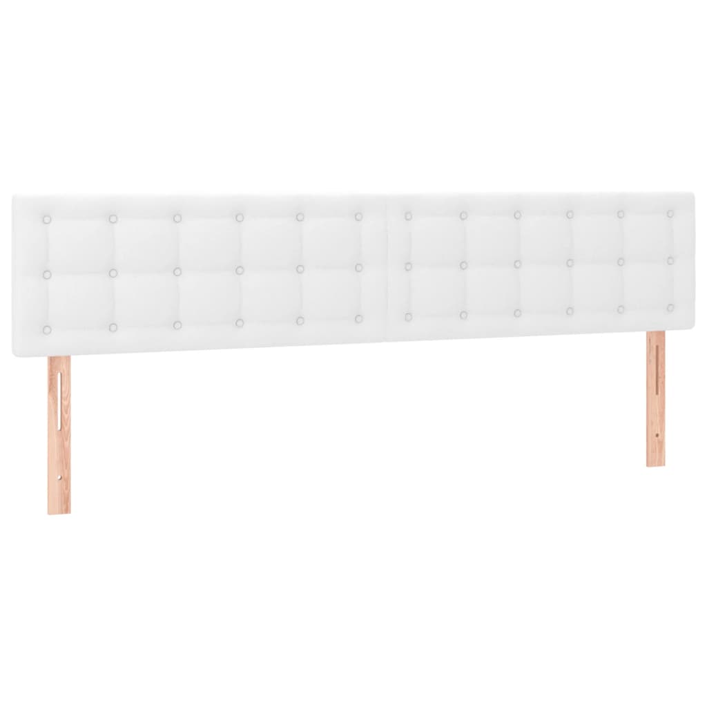 Cama box spring c/colchão/LED 200x200cm couro artificial branco - Image 6