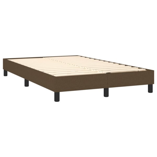 Cama com molas/colchão 120x200 cm tecido castanho-escuro - Image 3