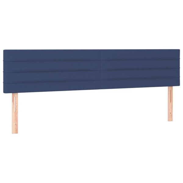 Cama com molas/colchão 200x200 cm tecido azul - Image 5
