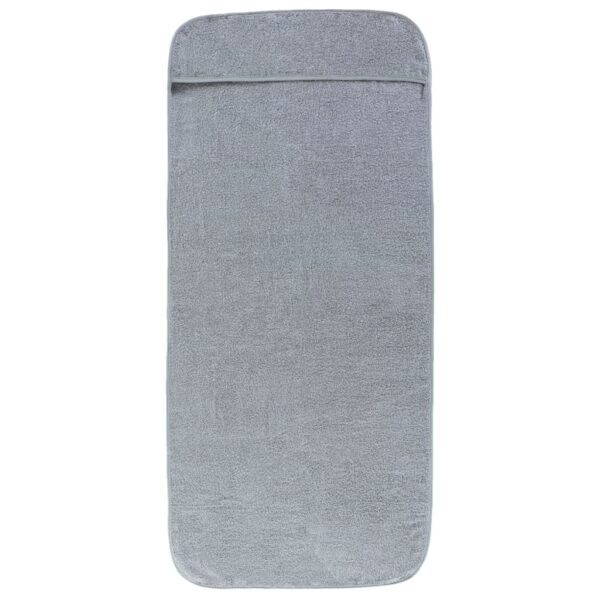 Toalhas de praia 6 pcs 60x135 cm tecido 400 GSM cinzento - Image 3