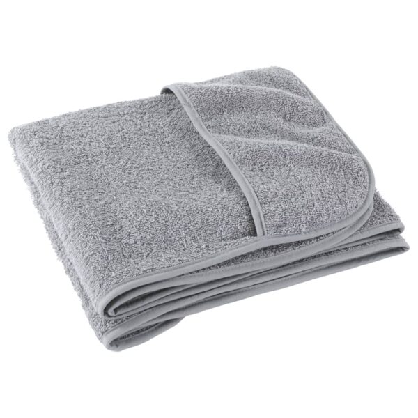 Toalhas de praia 6 pcs 60x135 cm tecido 400 GSM cinzento - Image 4