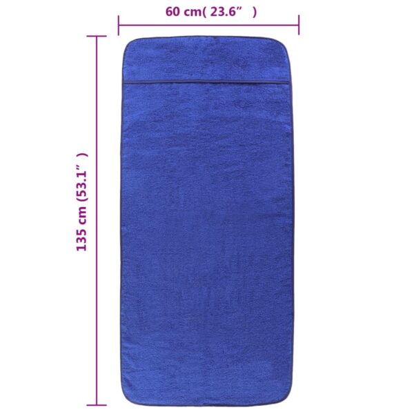 Toalhas de praia 4 pcs 60x135 cm tecido 400 GSM azul royal - Image 7