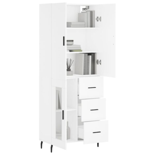 Armário alto 69,5x34x180 cm derivados de madeira branco - Image 2
