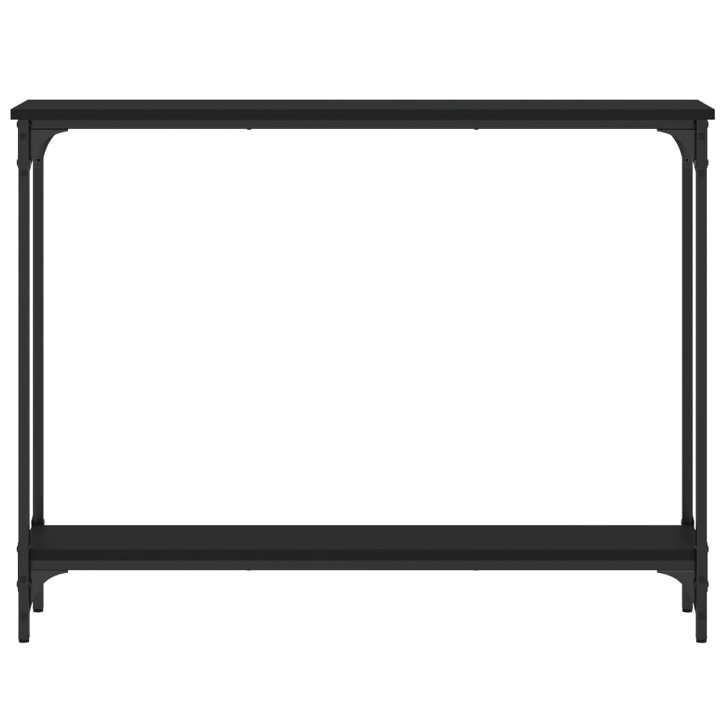 Mesa consola 100x22,5x75 cm derivados de madeira preto - Image 3