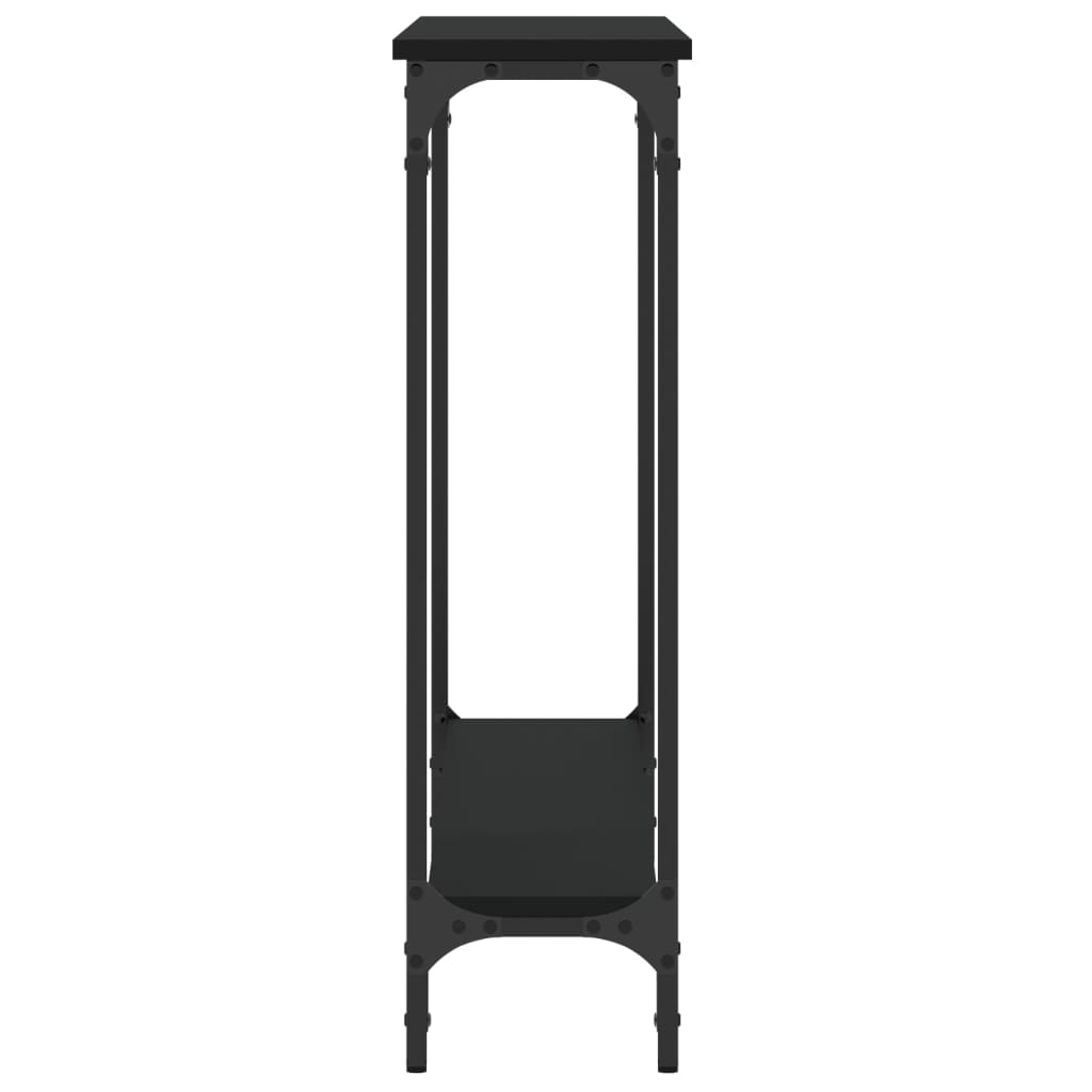 Mesa consola 100x22,5x75 cm derivados de madeira preto - Image 4