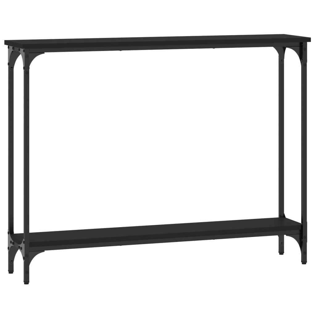 Mesa consola 100x22,5x75 cm derivados de madeira preto - Image 5